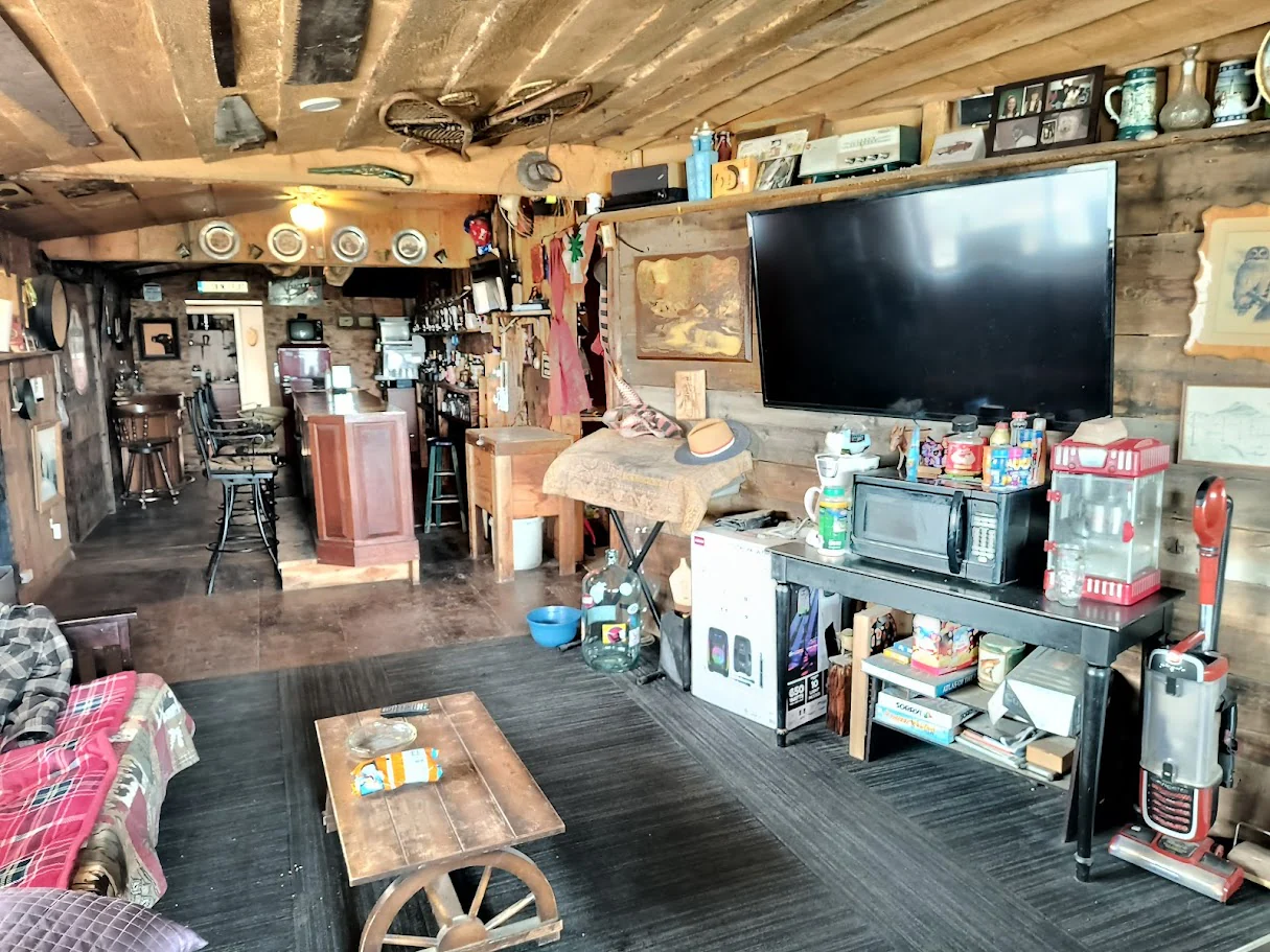 Lounge with big screen TV